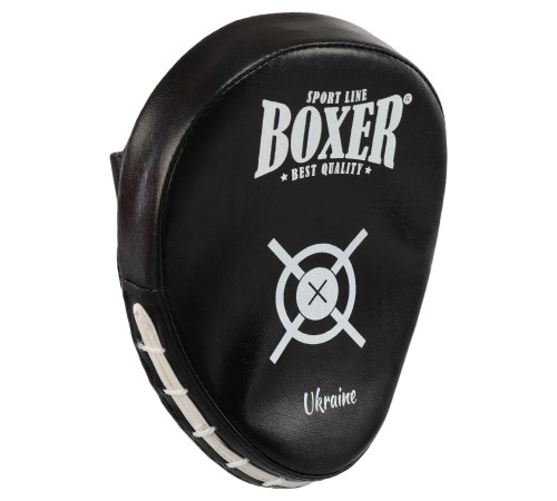 Лапа боксерська вигнута тренувальна Кожвініл BOXER NEW 19х23х4см 2штуки кольори в асортименті