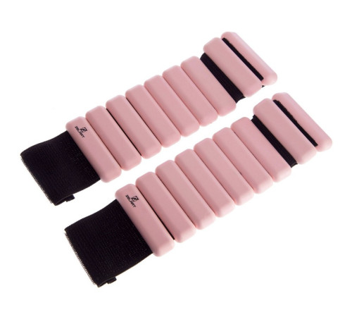 Утяжелители-браслеты для рук и ног с силиконовым покрытием Zelart FITNESS BRACELETS 2x0,5кг розовый