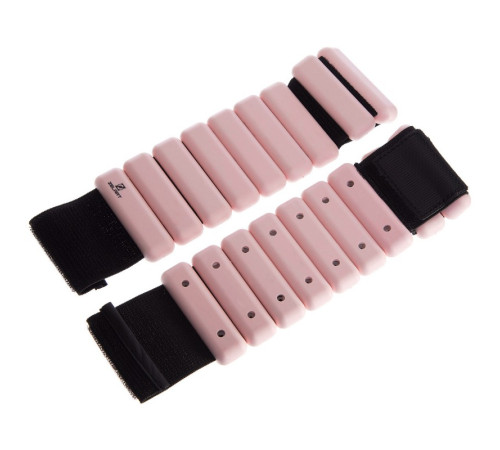 Утяжелители-браслеты для рук и ног с силиконовым покрытием Zelart FITNESS BRACELETS 2x0,5кг розовый