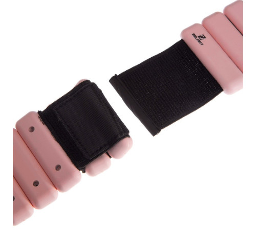 Утяжелители-браслеты для рук и ног с силиконовым покрытием Zelart FITNESS BRACELETS 2x0,5кг розовый