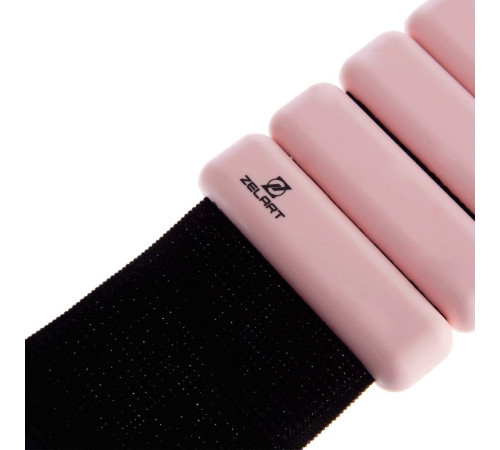 Утяжелители-браслеты для рук и ног с силиконовым покрытием Zelart FITNESS BRACELETS 2x0,5кг розовый