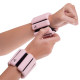 Утяжелители-браслеты для рук и ног с силиконовым покрытием Zelart FITNESS BRACELETS 2x0,5кг розовый