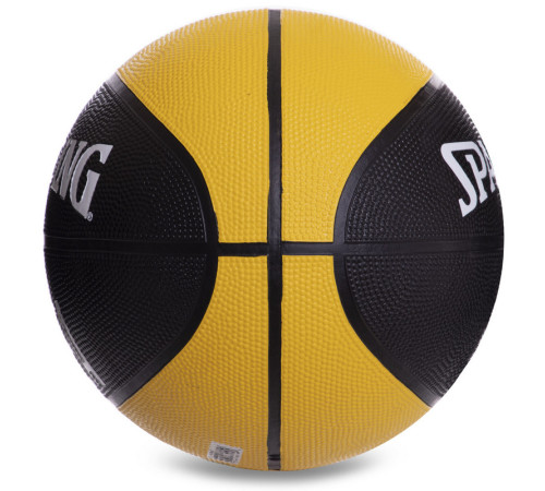 М'яч баскетбольний гумовий SPALDING NBA Mvp Color All Surface розмір 7 чорний-жовтий