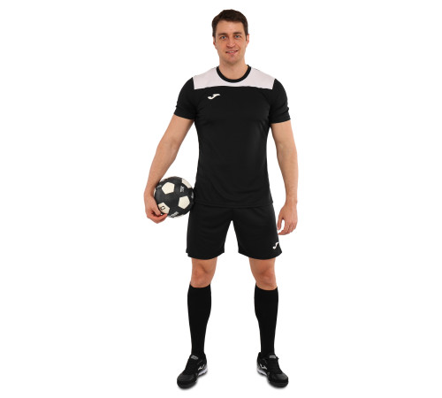 Форма футбольна комплект футболка та шорти Joma PHOENIX III 4XS-2XL чорний-білий