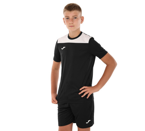 Форма футбольна комплект футболка та шорти Joma PHOENIX III 4XS-2XL чорний-білий