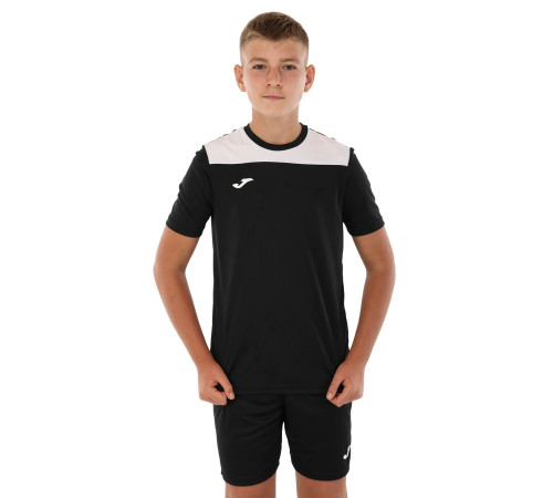 Форма футбольна комплект футболка та шорти Joma PHOENIX III 4XS-2XL чорний-білий