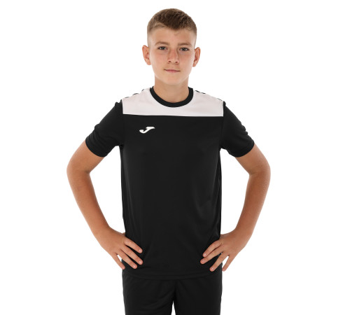 Форма футбольна комплект футболка та шорти Joma PHOENIX III 4XS-2XL чорний-білий