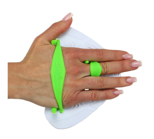 Лопатки на пальці для плавання MadWave FINGER PRO білий