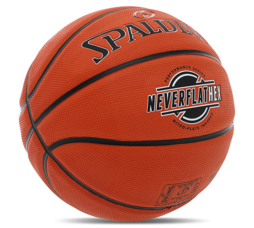 М'яч баскетбольний гумовий SPALDING NEVERFLAT HEX розмір 7 помаранчевий
