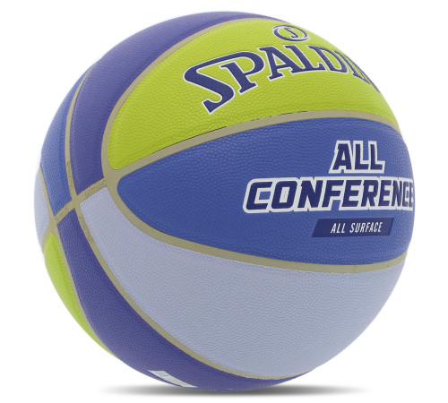 Мяч баскетбольный SPALDING ALL CONFERENCE размер 7 синий-желтый