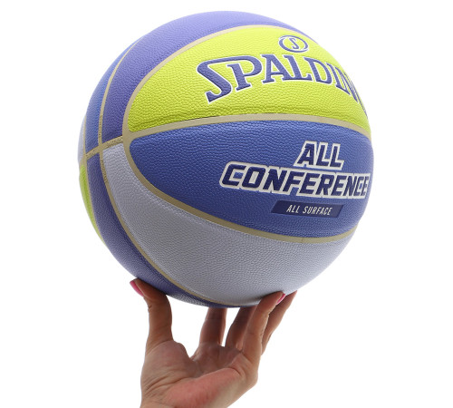 Мяч баскетбольный SPALDING ALL CONFERENCE размер 7 синий-желтый