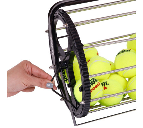 Машина-кошик для збору тенісних м'ячів TENNIS BALL CART на 60 м'ячів TELOON чорний
