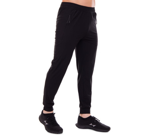 Штаны спортивные мужские на манжете LIDONG M-3XL черный