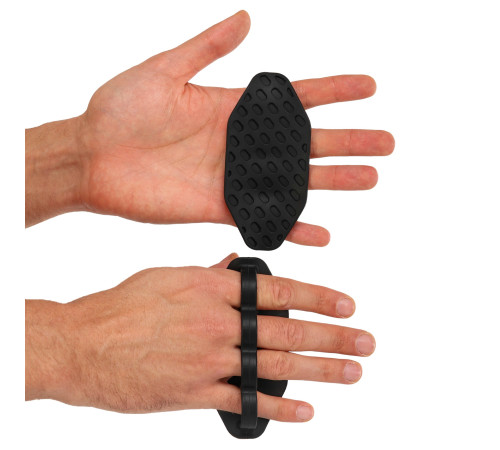 Накладки на долоні грипси Gym Grips для силових тренувань та турніка силіконові нековзні SP-Sport 2 шт чорний