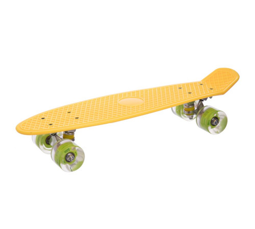 Пенні борд Penny Board круїзер пластиковий з колесами які світяться SP-Sport жовтий-салатовий