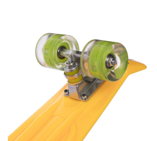 Пенні борд Penny Board круїзер пластиковий з колесами які світяться SP-Sport жовтий-салатовий