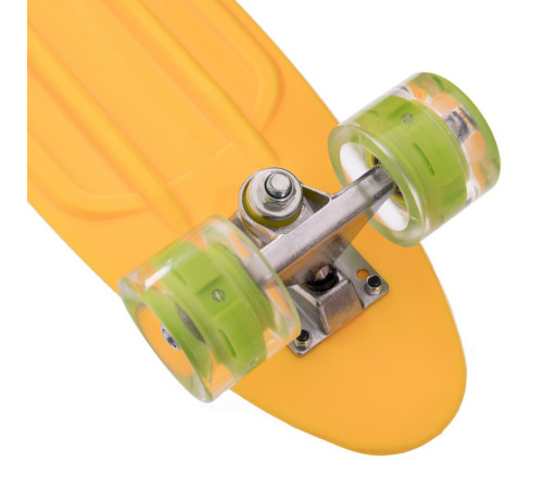 Пенні борд Penny Board круїзер пластиковий з колесами які світяться SP-Sport жовтий-салатовий