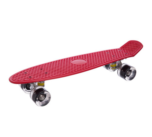Пенні борд Penny Board круїзер пластиковий з колесами які світяться SP-Sport червоний-чорний