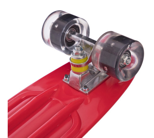 Пенні борд Penny Board круїзер пластиковий з колесами які світяться SP-Sport червоний-чорний