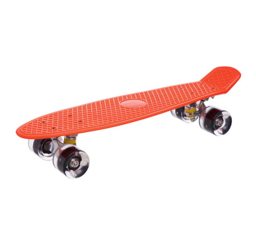 Пенні борд Penny Board круїзер пластиковий з колесами які світяться SP-Sport помаранчевий-чорний