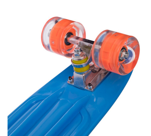 Пенні борд Penny Board круїзер пластиковий з колесами які світяться SP-Sport синій-помаранчевий