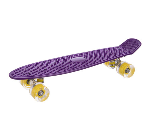 Пенні борд Penny Board круїзер пластиковий з колесами які світяться SP-Sport фіолетовий-жовтий