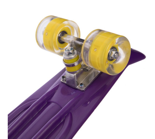 Пенні борд Penny Board круїзер пластиковий з колесами які світяться SP-Sport фіолетовий-жовтий