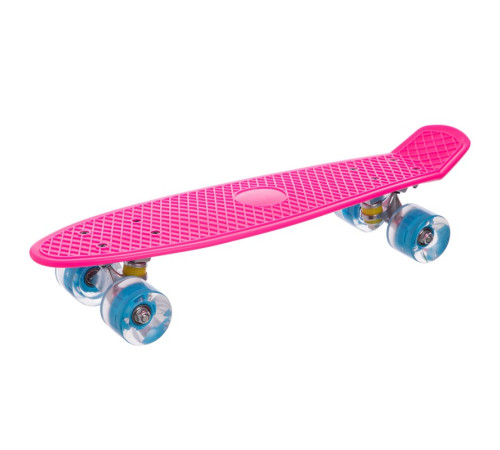Пенні борд Penny Board круїзер пластиковий з колесами які світяться SP-Sport рожевий-блакитний