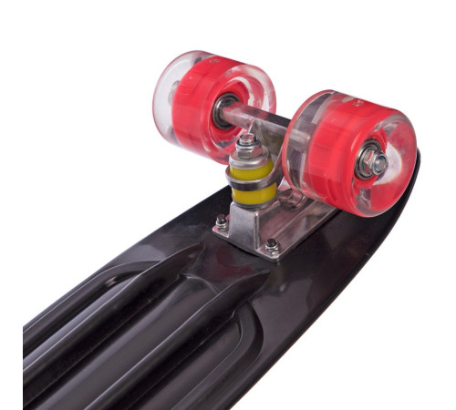 Пенні борд Penny Board круїзер пластиковий з колесами які світяться SP-Sport чорний-червоний
