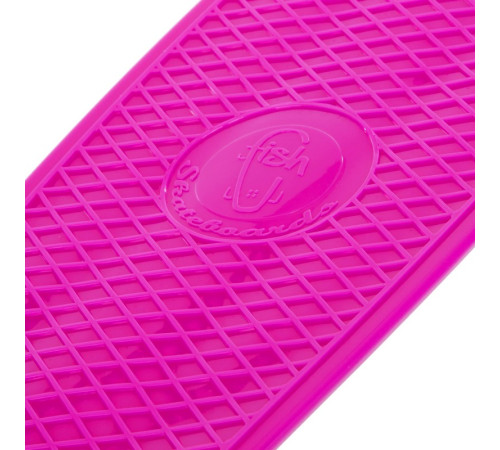 Пенні борд Penny Board круїзер пластиковий з колесами які світяться FISH рожевий-білий-салатовий