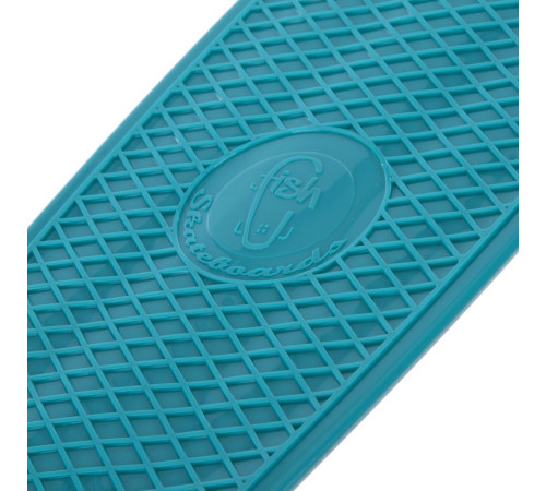 Пенні борд Penny Board круїзер пластиковий 22" FISH блакитний-чорний-чорний