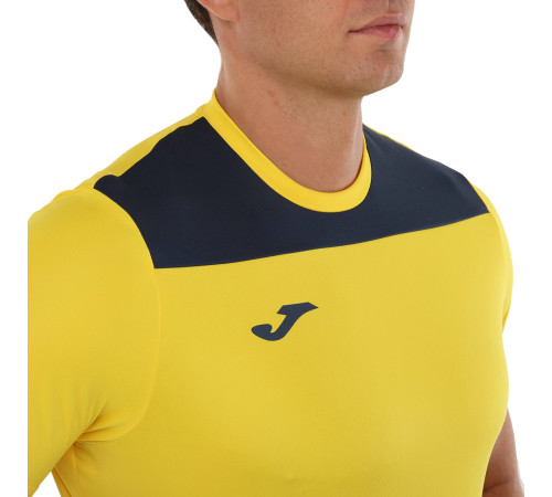 Форма футбольна комплект футболка та шорти Joma PHOENIX III 4XS-XL жовтий-темно-синій