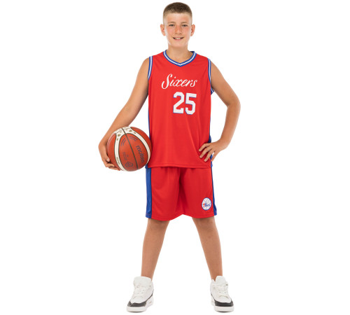 Форма баскетбольная детская NBA клуб Philadelphia 76ers 25 S-2XL красный-синий
