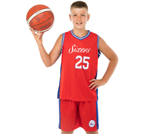 Форма баскетбольная детская NBA клуб Philadelphia 76ers 25 S-2XL красный-синий