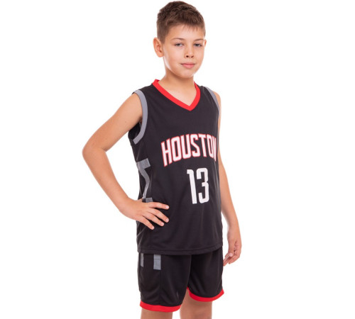 Форма баскетбольна дитяча NBA клуб Houston Rockets 13 S-2XL чорний-червоний
