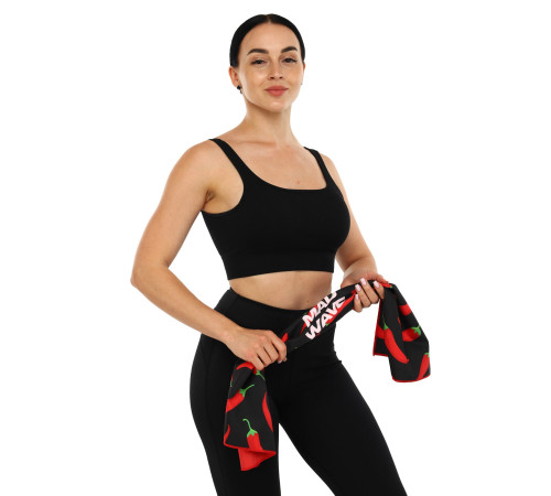 Полотенце спортивное из микрофибры MadWave SPICY 80х40см черный