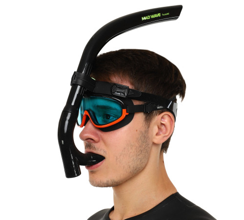 Трубка фронтальна дихальна для плавання MadWave PRO SNORKEL кольори в асортименті