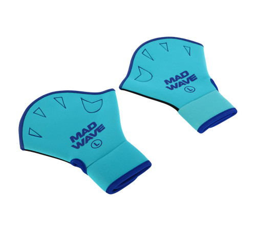 Акваперчатки для аквафітнесу Aquafitness gloves MadWave бірюзовий