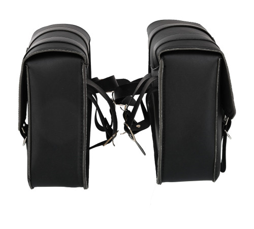 Кофри бічні для мотоцикла з екошкіри Chopper SP-Sport 2шт 28x24x11смчорний