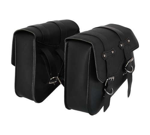 Кофри бічні для мотоцикла з екошкіри Chopper SP-Sport 2шт 28x24x11смчорний