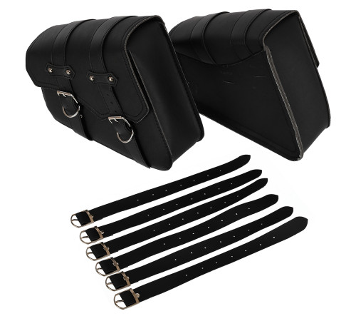 Кофри бічні для мотоцикла з екошкіри Chopper SP-Sport 2шт 28x24x11смчорний