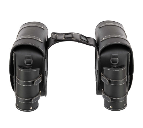 Кофри бокові для мотоцикла зі шкірозамінника SP-Sport 2шт 35x27x15см чорний