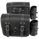 Кофри бокові для мотоцикла зі шкірозамінника SP-Sport 2шт 35x27x15см чорний