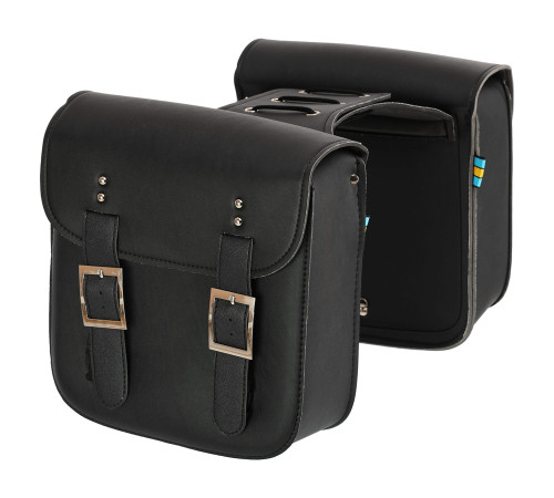 Кофри бокові для мотоцикла зі шкірозамінника SP-Sport 2шт 28x27x12см чорний