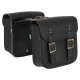 Кофри бокові для мотоцикла зі шкірозамінника SP-Sport 2шт 28x27x12см чорний