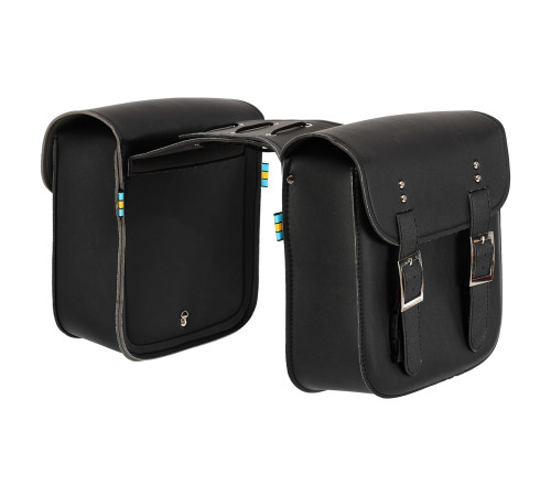 Кофри бокові для мотоцикла зі шкірозамінника SP-Sport 2шт 28x27x12см чорний