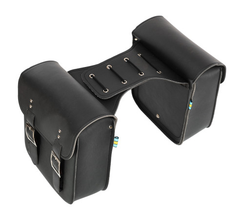 Кофри бокові для мотоцикла зі шкірозамінника SP-Sport 2шт 28x27x12см чорний