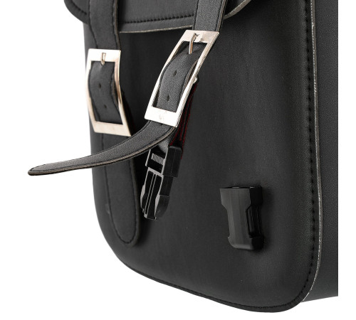 Кофри бокові для мотоцикла зі шкірозамінника SP-Sport 2шт 28x27x12см чорний