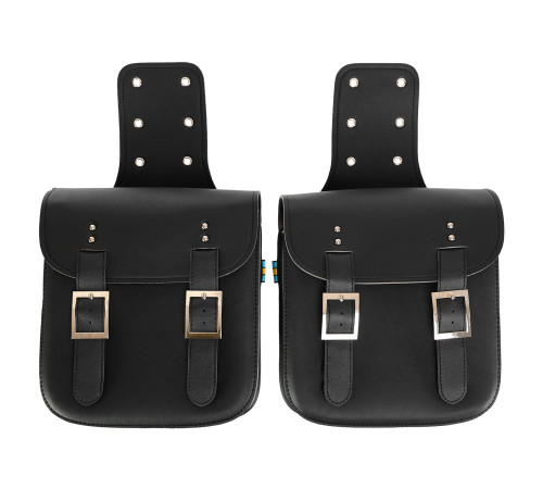 Кофри бокові для мотоцикла зі шкірозамінника SP-Sport 2шт 28x27x12см чорний