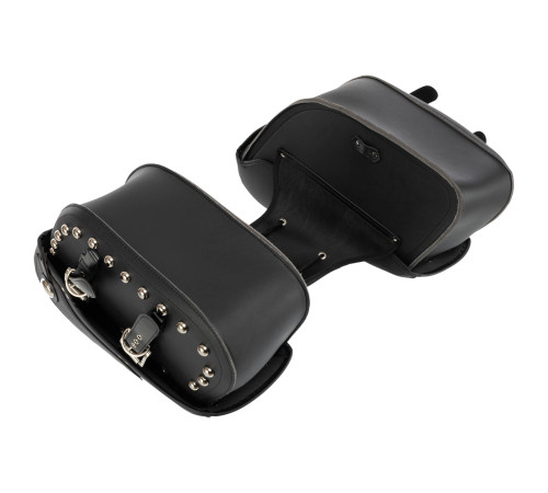 Кофри бокові для мотоцикла зі шкірозамінника SP-Sport 2шт 43x24x15см чорний